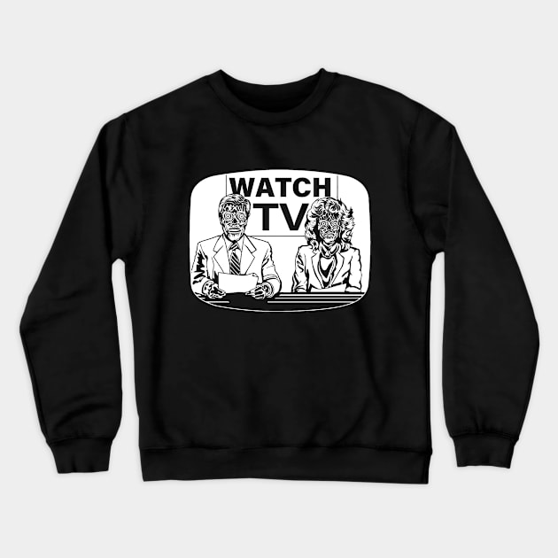 Watch TV John Carpenter Movie Crewneck Sweatshirt by MiaGamer Gear